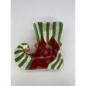 Dip Bowl Spreader Elf Shoe Shape Christmas Holiday